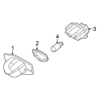 Honda OE - Rear Lamps - License Lamps (EX / EX-L / LX Coupe)