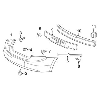 Honda OE - Rear Bumper - Bumper & Components (DX / EX / EX-L / LX Coupe)