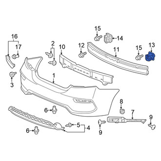 Honda OE - Rear Right Bumper Impact Bar Bracket