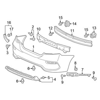 Honda OE - Rear Bumper - Bumper & Components (EX / EX-L / LX Coupe)