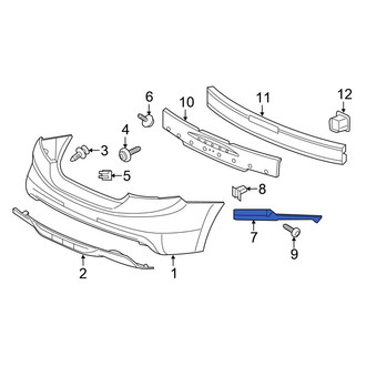 Honda OE - Rear Right Bumper Cover Support Rail