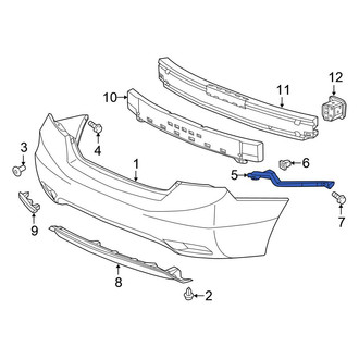 Honda OE - Rear Left Bumper Cover Support Rail