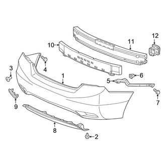 Honda OE - Rear Bumper - Bumper & Components (EX / EX-L / HF / LX / Natural Gas / SE Sedan)