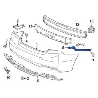 Honda OE - Rear Left Bumper Cover Support Rail