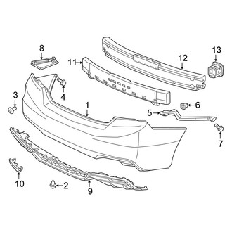 Honda OE - Rear Bumper - Bumper & Components (Sedan)