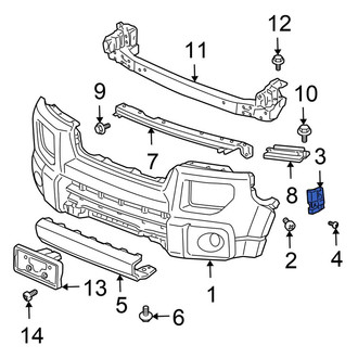 Honda OE - Front Right Bumper Cover Stay