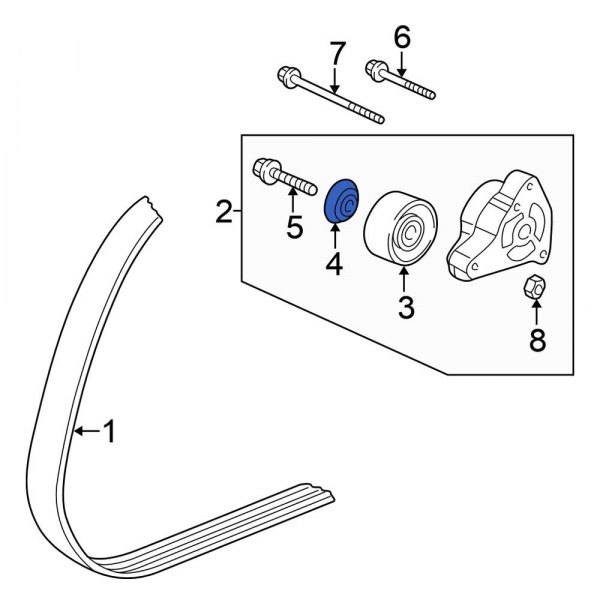 Honda OE 31185RAAA01 Belt Tensioner Pulley Washer