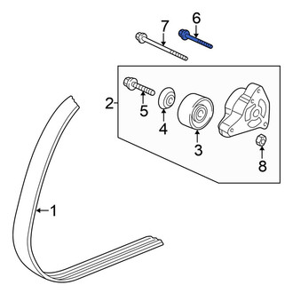 Honda OE - Accessory Drive Belt Idler Pulley Bolt