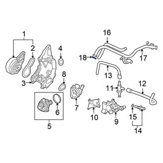 Honda OE - Engine Coolant Bypass Pipe O-Ring
