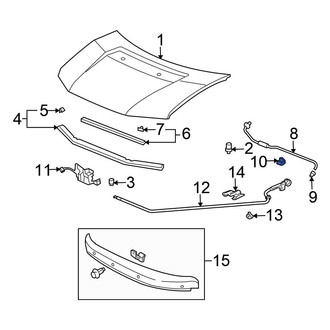 Honda OE - Hood Prop Rod Retainer