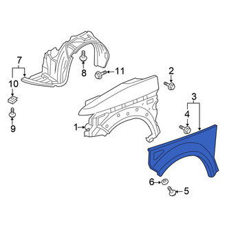 Honda OE - Front Left Fender Extension Panel