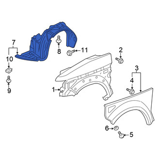 Honda OE - Front Left Fender Splash Shield