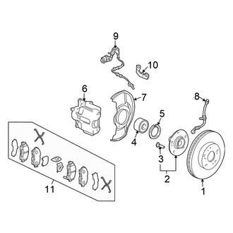 Honda OE - Front Suspension - Brake Components