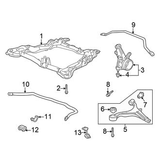 Honda OE - Front Suspension - Stabilizer Bar & Components