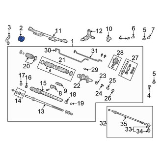 Honda OE - Right Rack and Pinion Mount Bushing