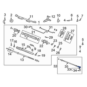 Honda OE - Outer Steering Tie Rod End