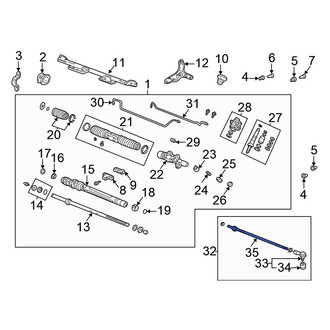 Honda OE - Outer Steering Tie Rod End