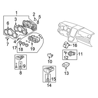 Honda OE - Instrument Panel - Cluster & Switches