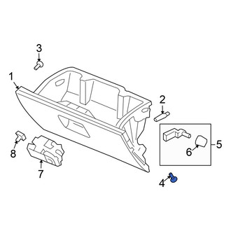 Honda OE - Glove Box Door Bumper Bolt