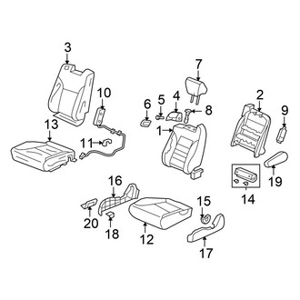 Honda OE - Seats & Tracks - Front Seat Components (Passenger Seat)