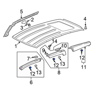 Honda OE - Roof Molding Clip