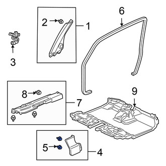 Honda OE - Left Body D-Pillar Trim Panel Clip