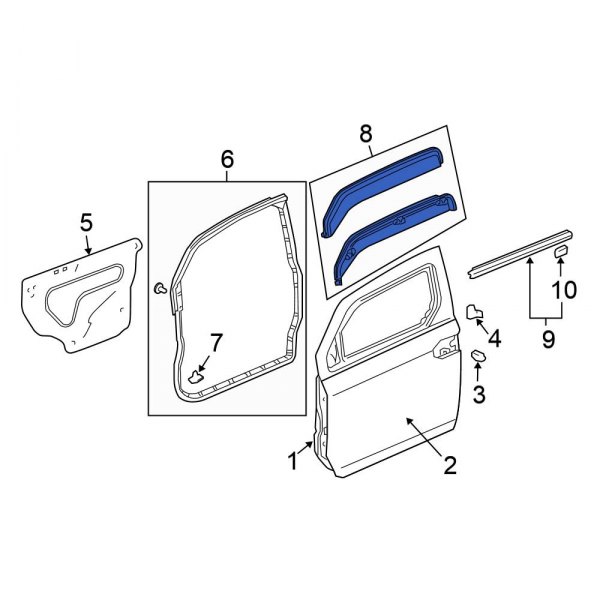 Honda OE 08R04SCV101 Front Door Edge Guard