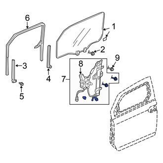 Honda OE - Front Left Window Regulator