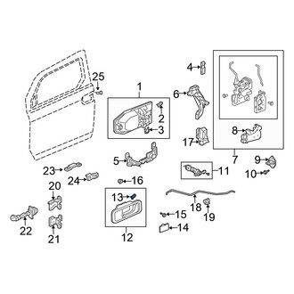 Honda OE - Rear Right Inner Door Handle Link Clip