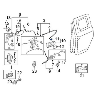 Honda OE - Rear Left Inner Door Handle Link Clip