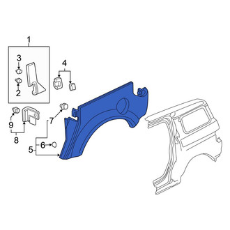 Honda OE - Rear Left Outer Quarter Panel Extension