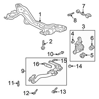 Honda OE - Rear Suspension - Suspension Components (FWD)