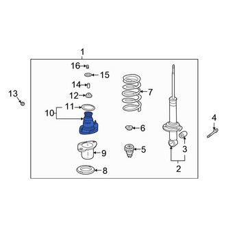 Honda OE - Front Right Suspension Strut Mount
