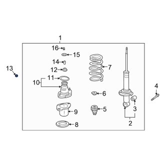 Honda OE - Suspension Strut Mount Nut