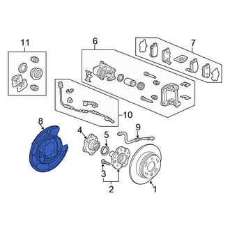 Honda OE - Rear Right Brake Dust Shield