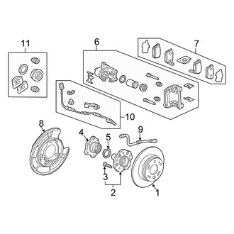 Honda OE - Rear Suspension - Brake Components (4WD)