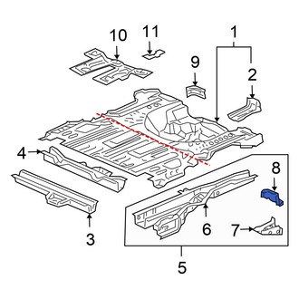 Honda OE - Rear Left Frame Side Member Reinforcement