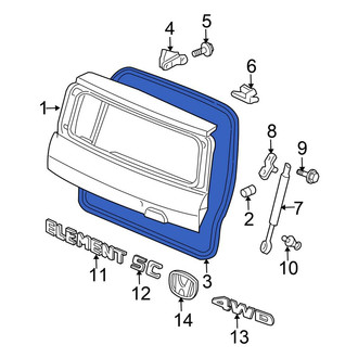 Honda OE - Rear Hatch Seal
