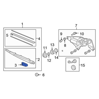Honda OE - Rear Wiper Arm Cover