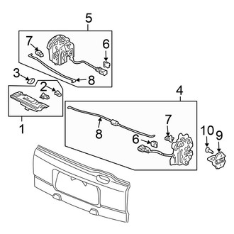 Honda OE - Tail Gate - Lock & Hardware