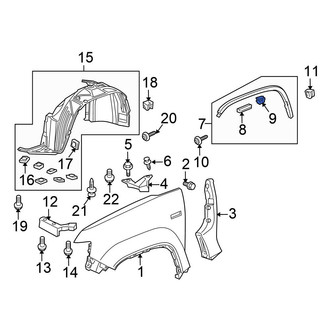 Honda OE - Wheel Arch Molding Clip