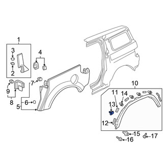 Honda OE - Rear Wheel Arch Molding Clip