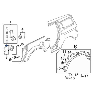 Honda OE - Front Fender Extension Panel Clip