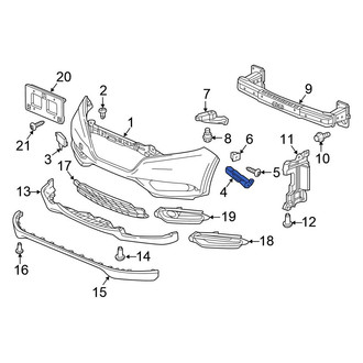 Honda OE - Front Right Bumper Cover Bracket