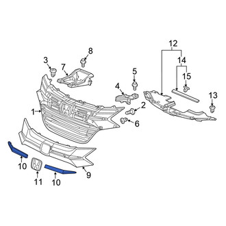 Honda OE - Front Right Grille Molding