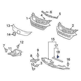 Honda OE - Front Upper Radiator Support Access Cover Clip