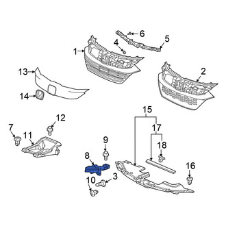 Honda OE - Front Left Outer Grille Bracket
