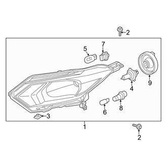 Honda OE - Front Lamps - Headlamp Components