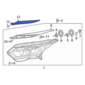 Honda OE - Front Right Headlight Molding