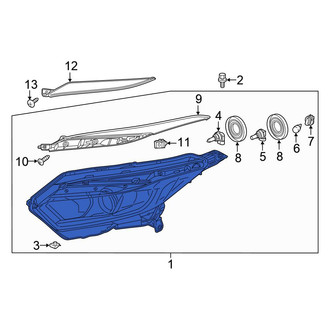 Honda OE - Front Left Headlight Assembly
